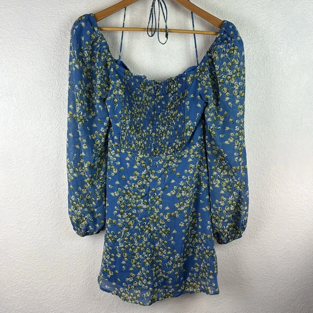 New nwt ASTR The Label Vivian Floral Smocked Minidress medium - Picture 8 of 8